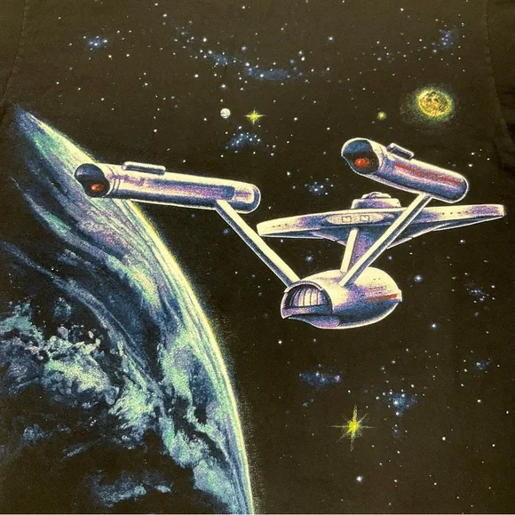 Vintage Changes Star Trek USS Enterprise Spaceship T-Shirt Trekkie 90’s … - Picture 8 of 16